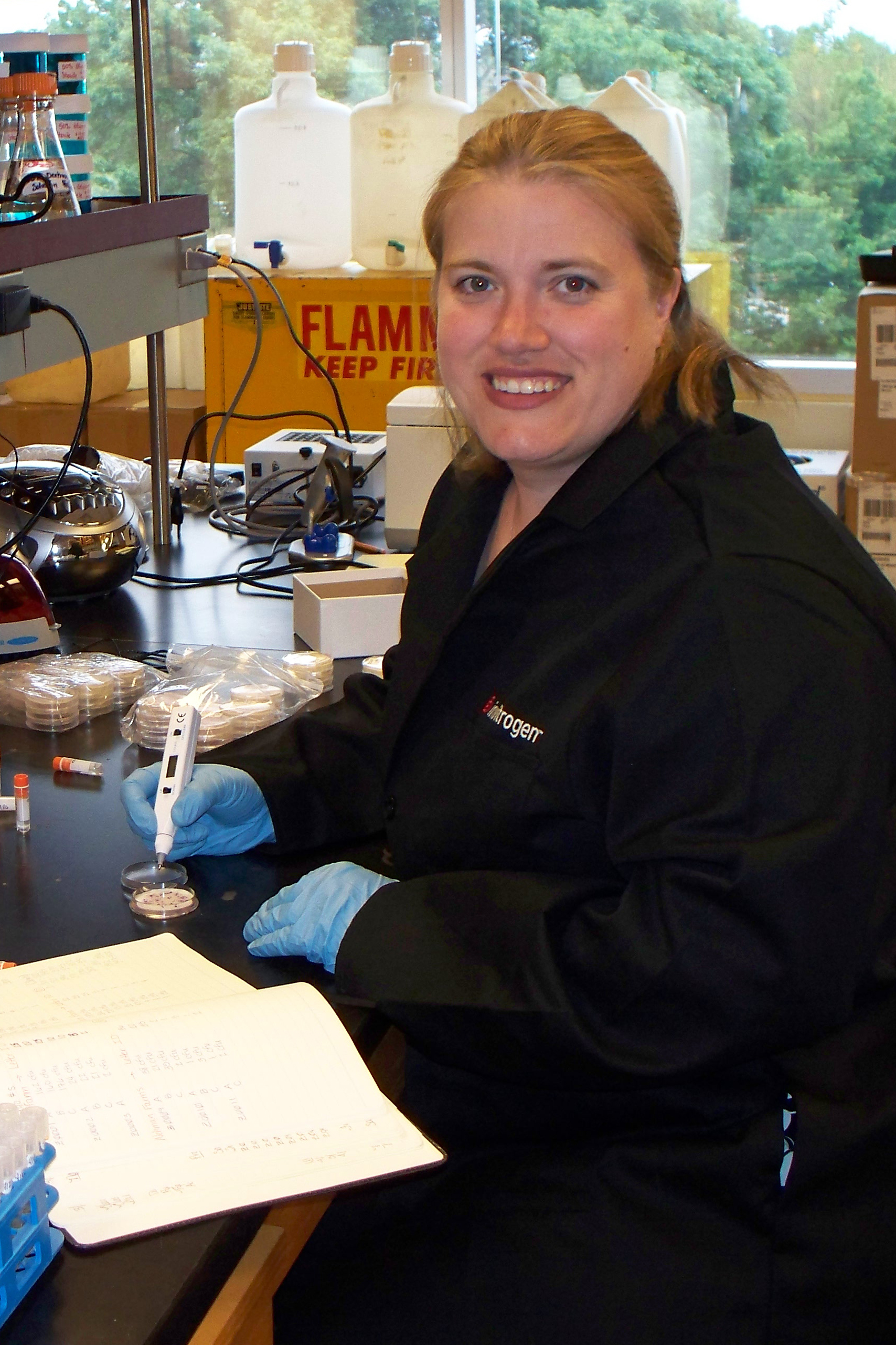 Photo of woman at lab bench